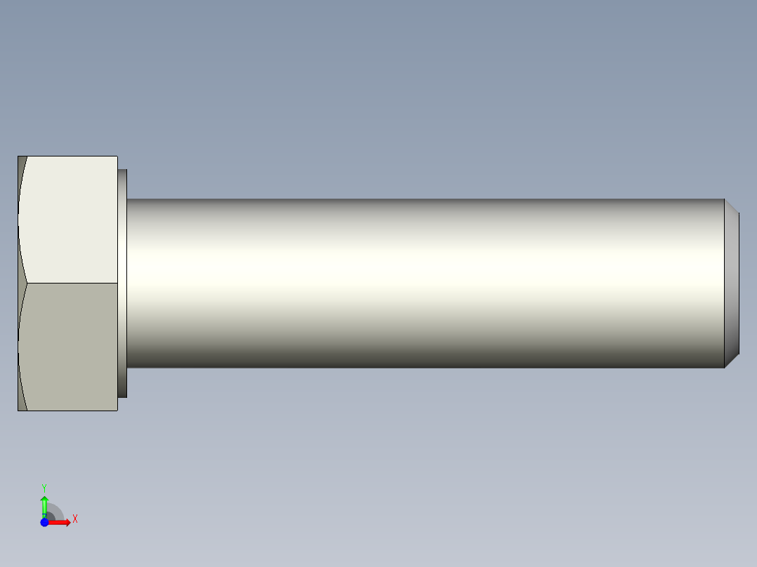 螺钉-DIN_931-M18x2.5x65_27.stp前视图