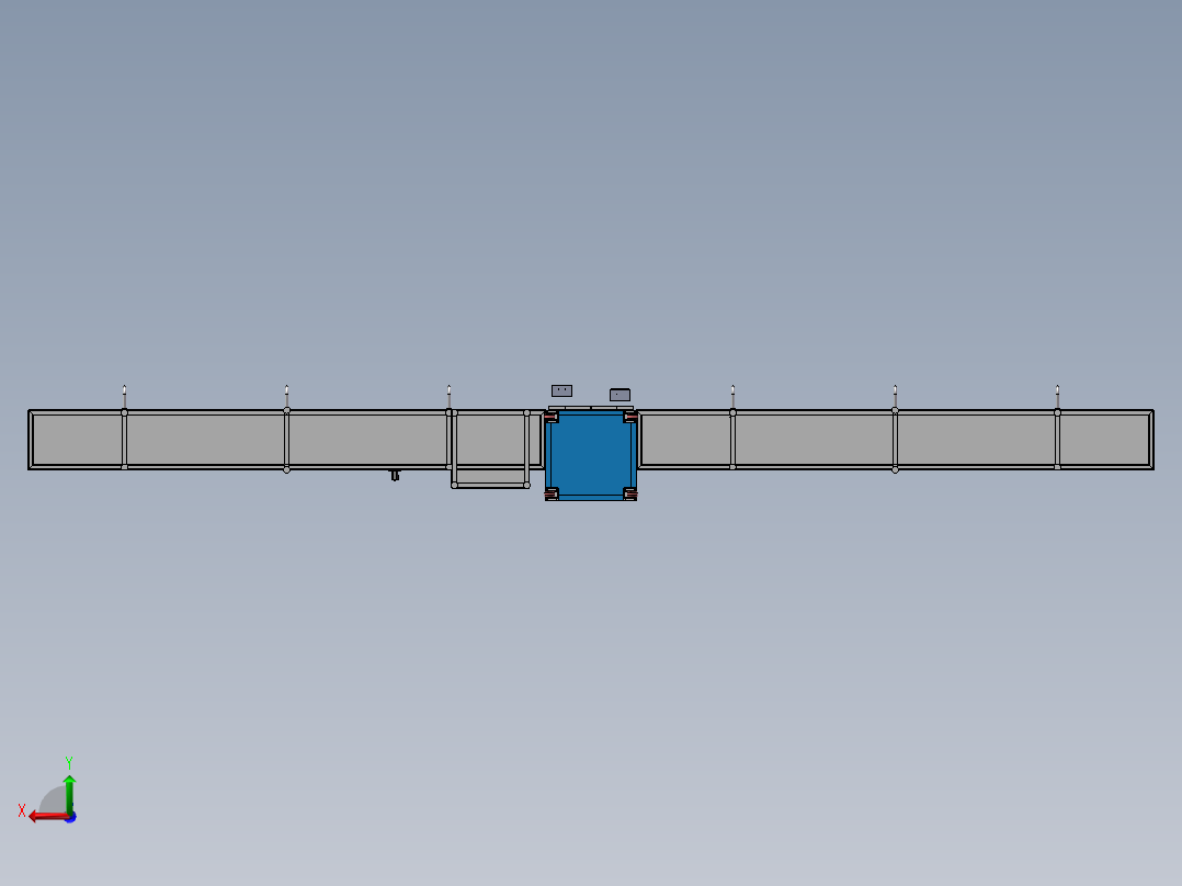 喷码机模具台架（sw18可编辑+工程图+bom）后视图