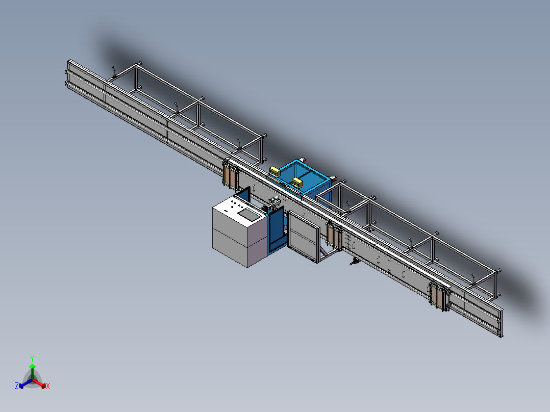 喷码机模具台架（sw18可编辑+工程图+bom）正等轴测图