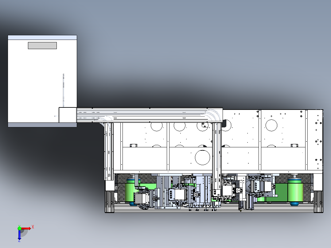 COF AOI检测机（sw21可编辑+工程图）俯视图