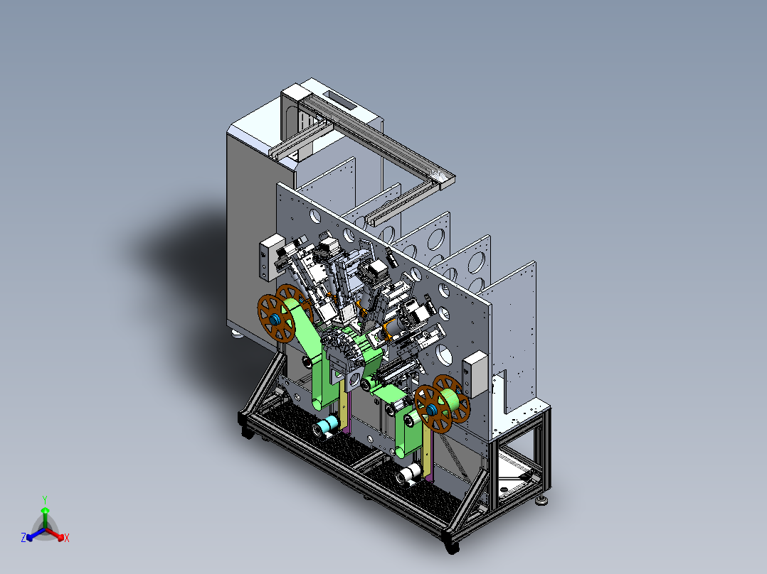 COF AOI检测机（sw21可编辑+工程图）正等轴测图