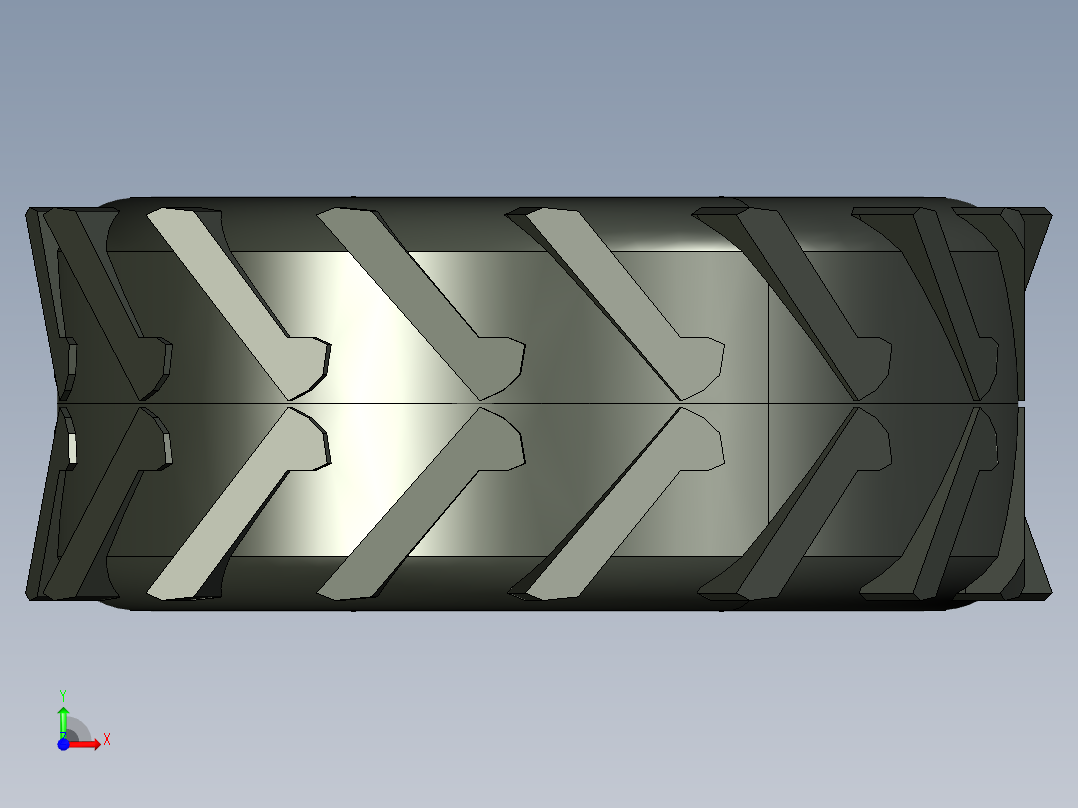 拖拉机轮毂轮胎模型3D图纸 CATIA设计前视图
