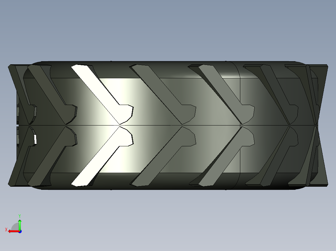 拖拉机轮毂轮胎模型3D图纸 CATIA设计后视图