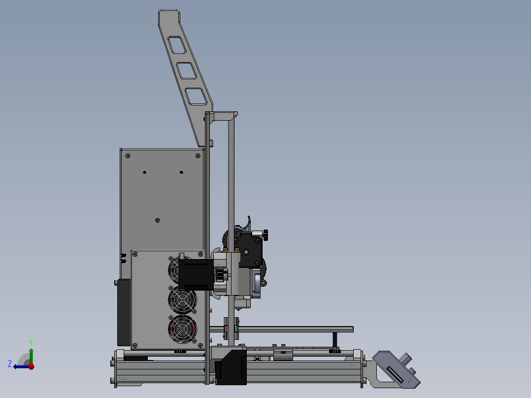 Prusa3d打印机超详细模型右视图