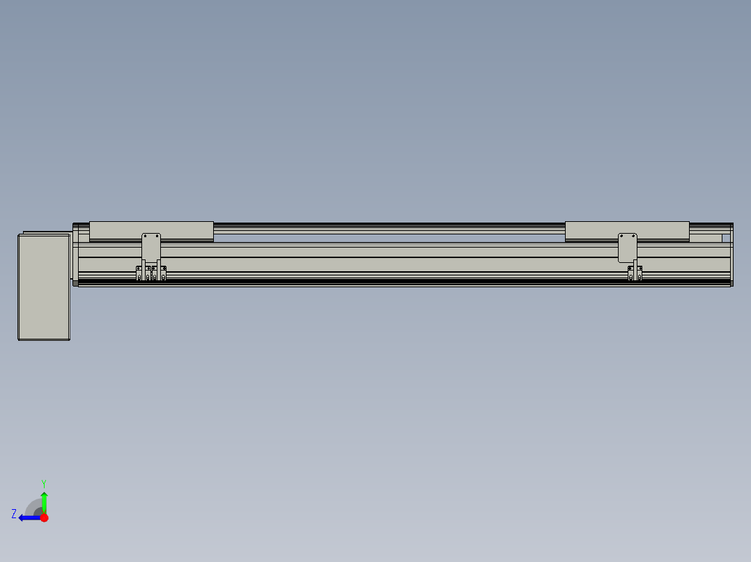 直线模组LHB21-L40-S850-RD设计图纸右视图
