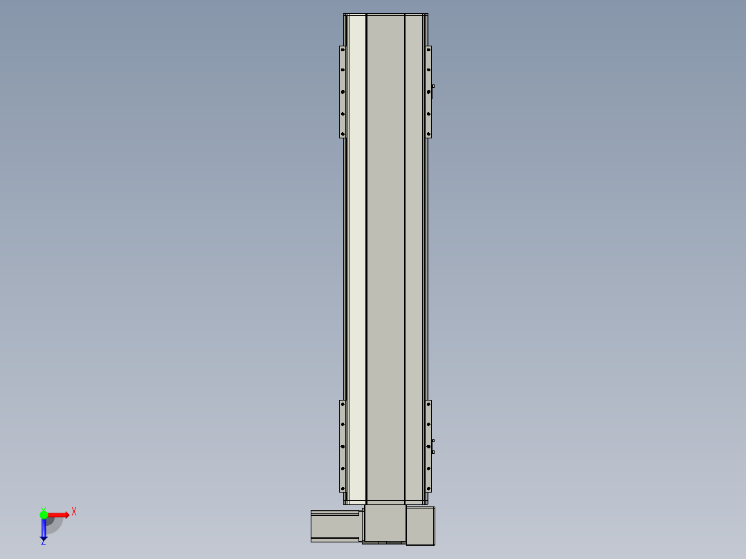 直线模组LHB21-L40-S850-RD设计图纸俯视图
