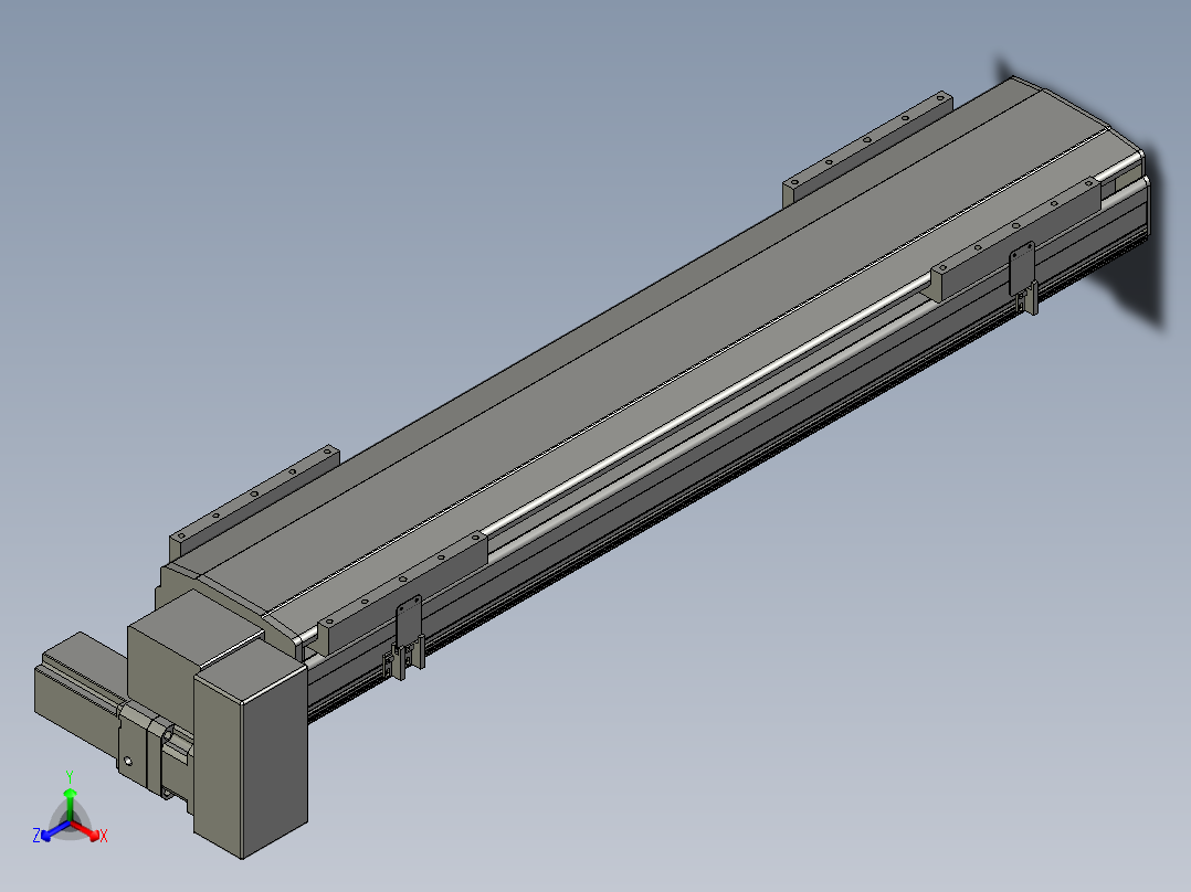 直线模组LHB21-L40-S850-RD设计图纸正等轴测图