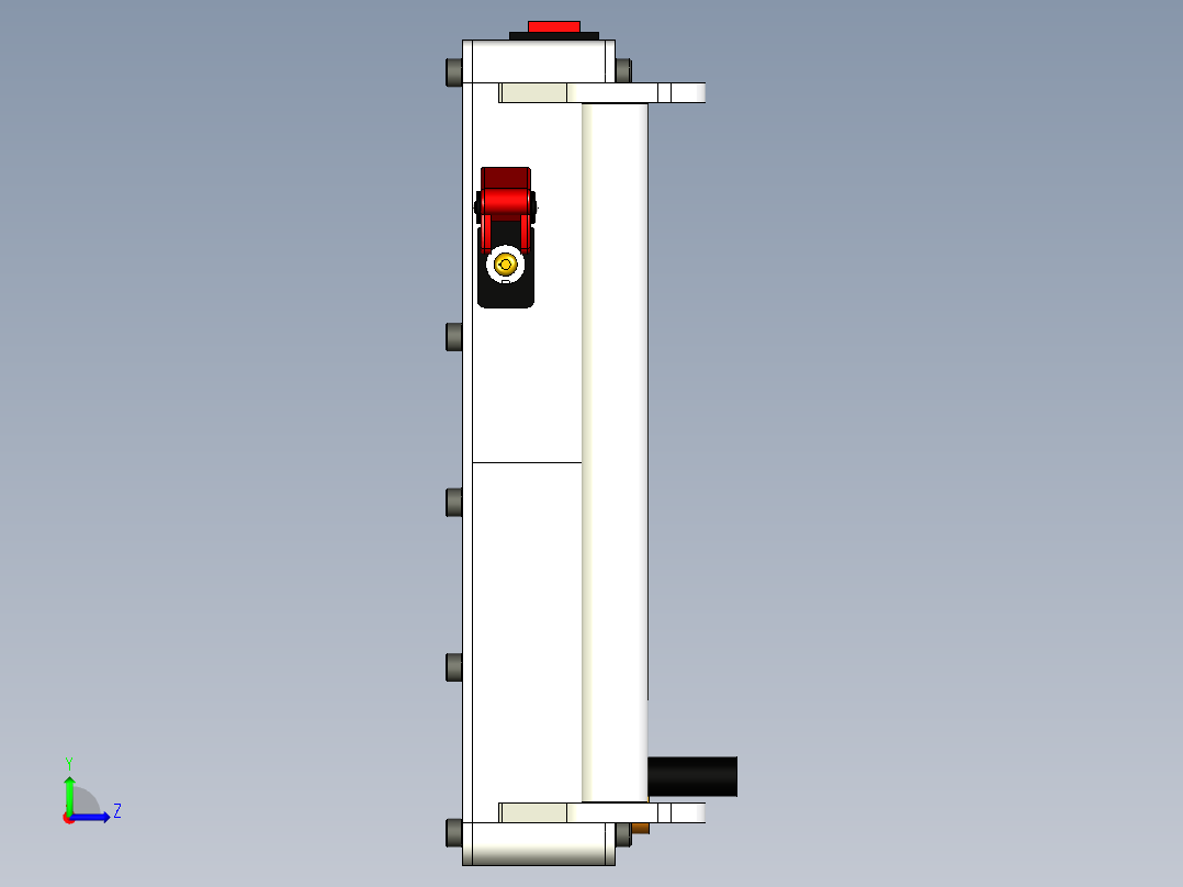 CNC控制面板左视图