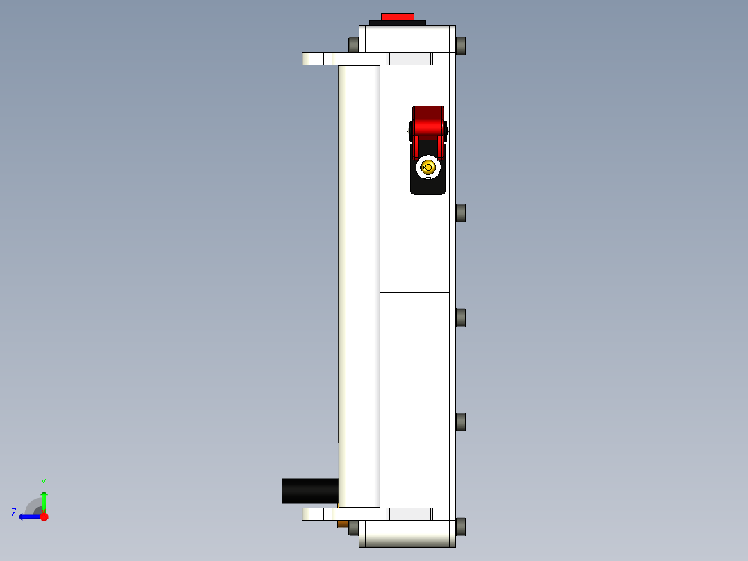 CNC控制面板右视图