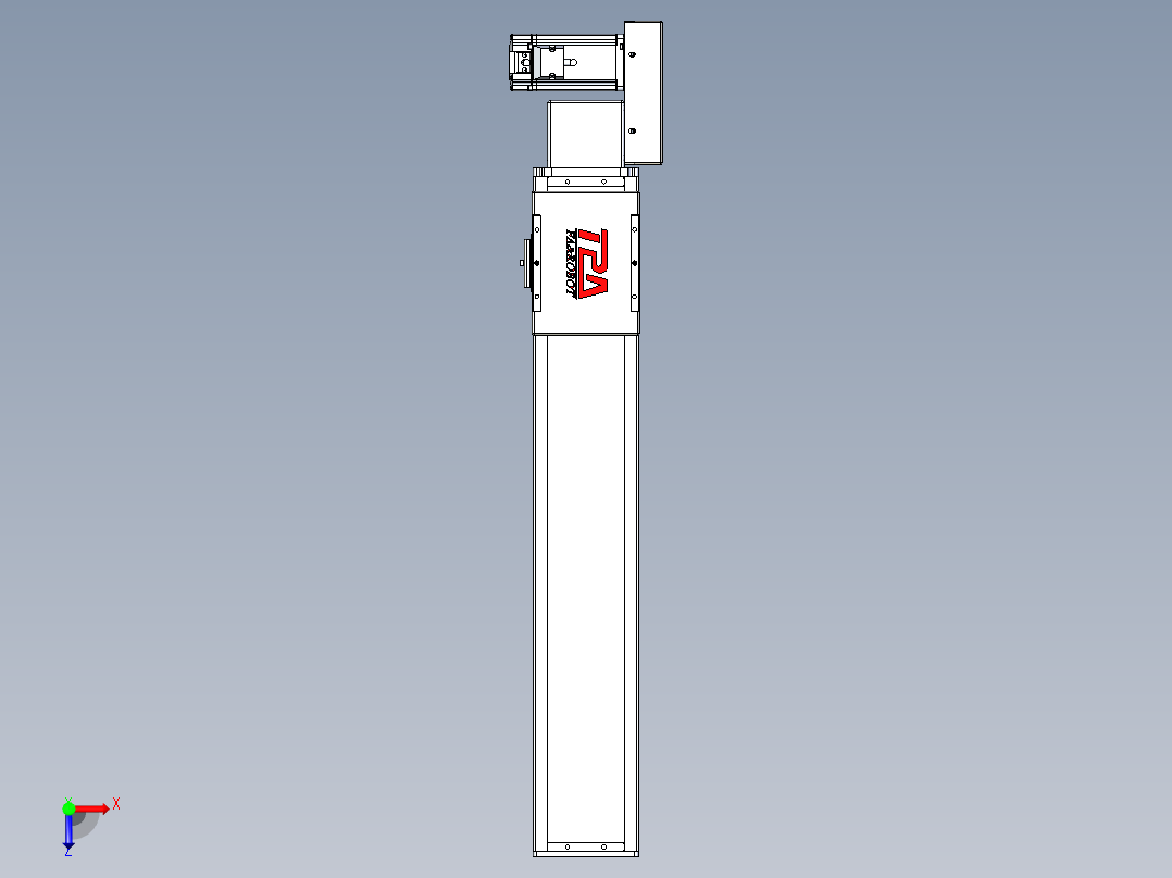同步带全封闭直线模组TPA-HCB-110D-90-L500-ML-C-P40-N3俯视图