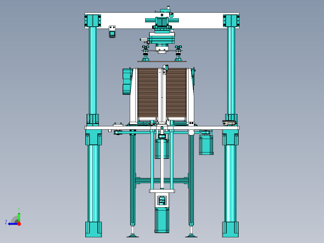 料仓可调式板块供料机构右视图