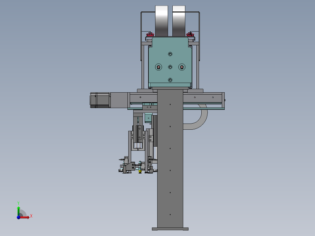 上料撕膜模组前视图