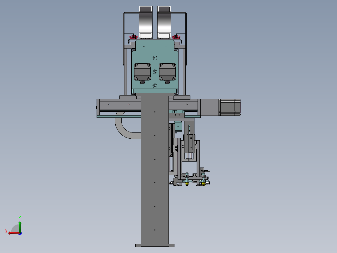 上料撕膜模组后视图