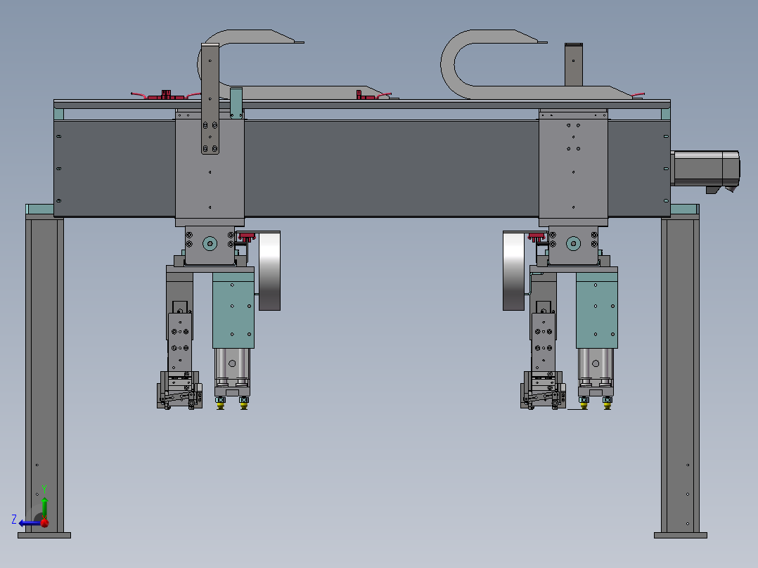 上料撕膜模组右视图