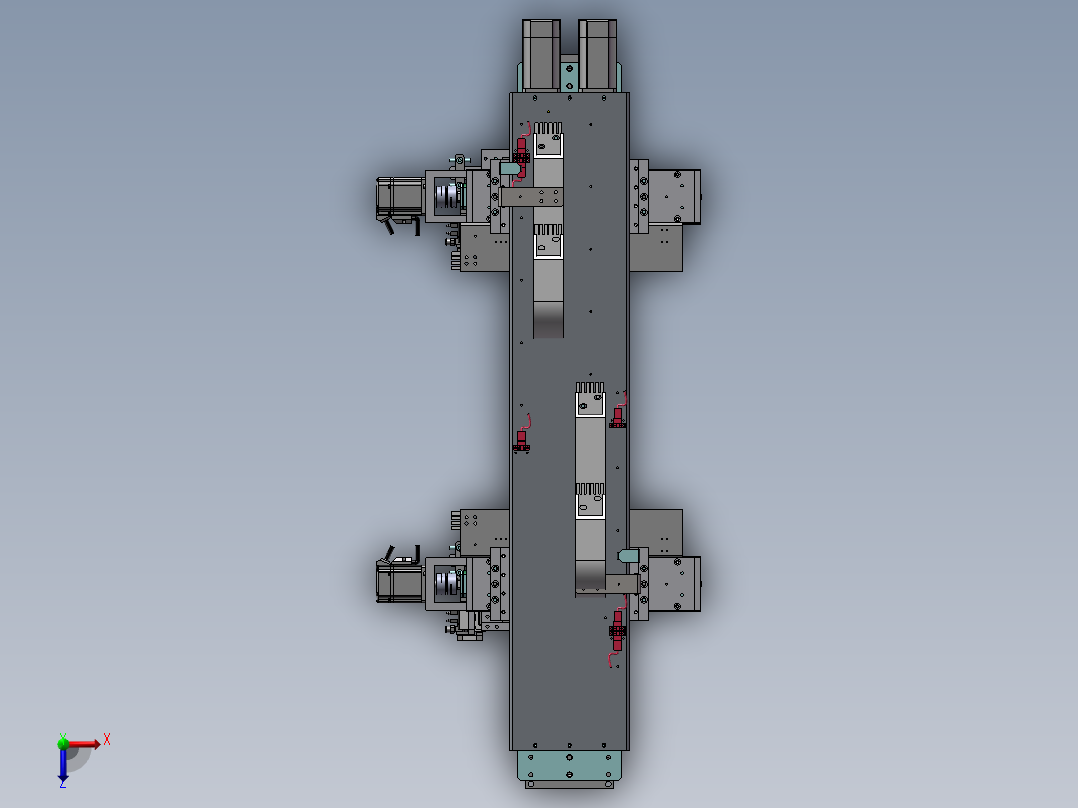 上料撕膜模组俯视图