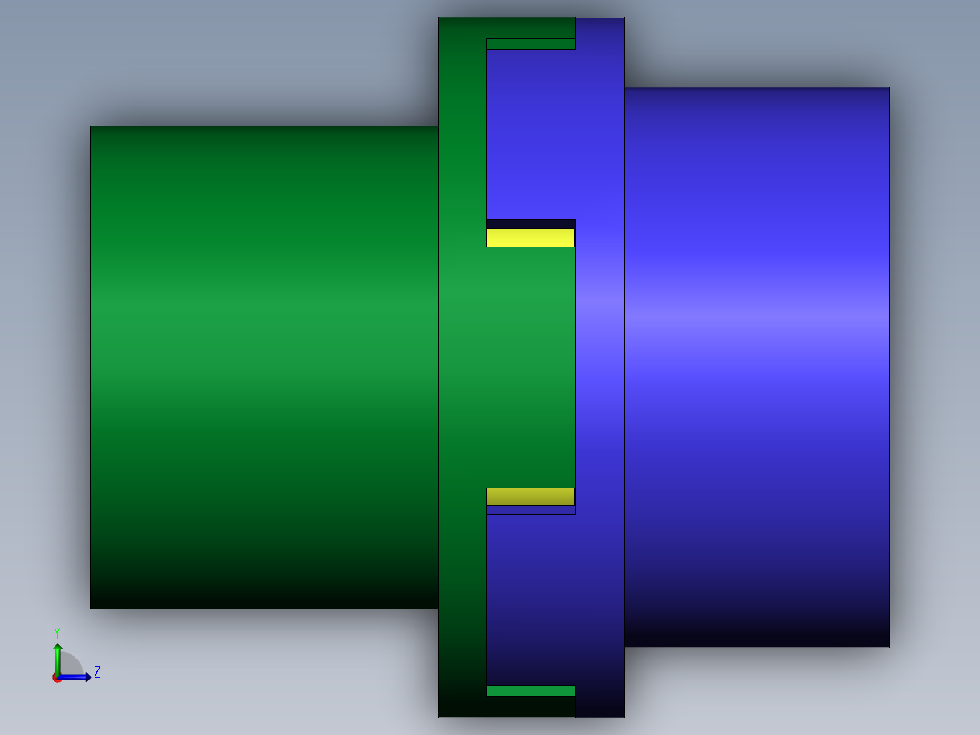 内花键梅花联轴器三维SW模型770793==50左视图