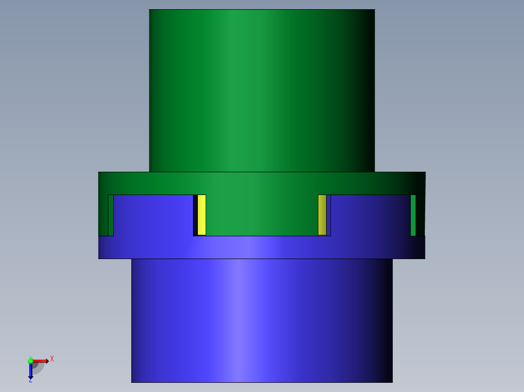 内花键梅花联轴器三维SW模型770793==50俯视图