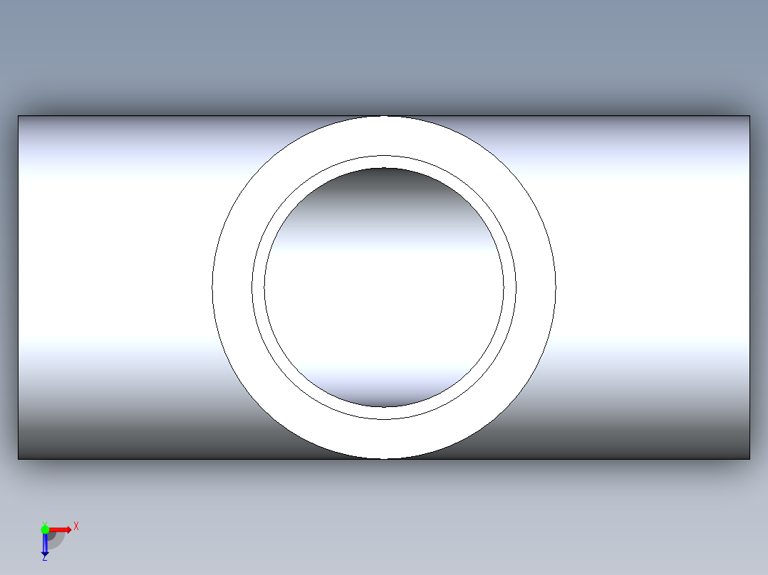 聚氯乙烯配件01-Sch80_Tee_SxSxS_801-010_0.1in俯视图