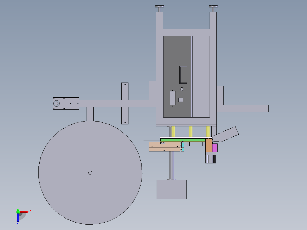 万能切端机俯视图