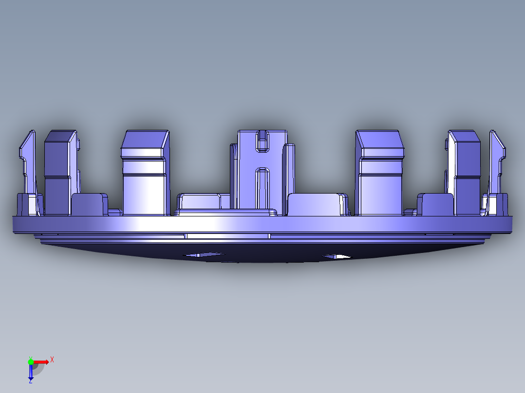 大型塑胶件设计参考模型-injection-mold-example-44俯视图