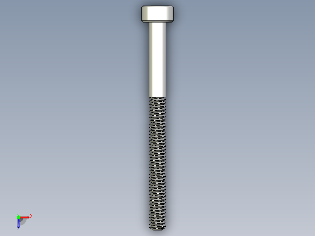 M2 x 0.4mm Thread 25mm LONG SOCKET HEAD CAP SCREW.IGS俯视图