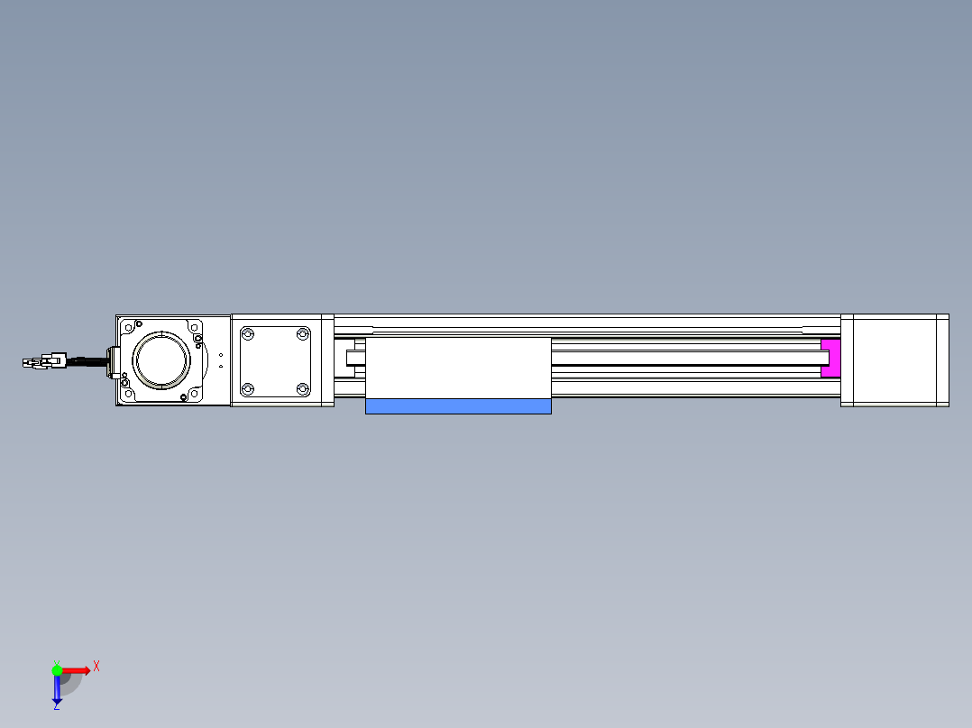 威洛博LB.GB同步带传动--欧规系列GB8-L96-S250-BL-P75俯视图
