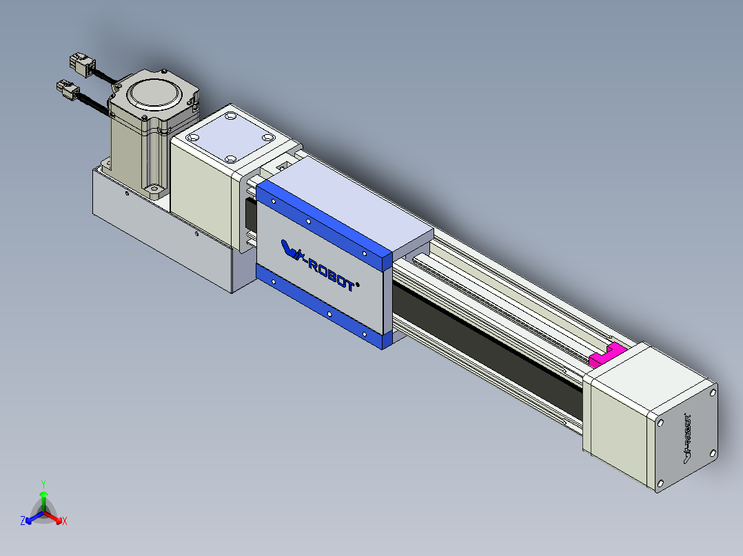 威洛博LB.GB同步带传动--欧规系列GB8-L96-S250-BL-P75正等轴测图