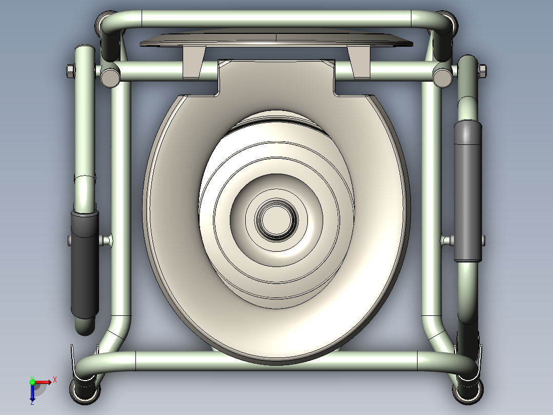 便携式座便器俯视图