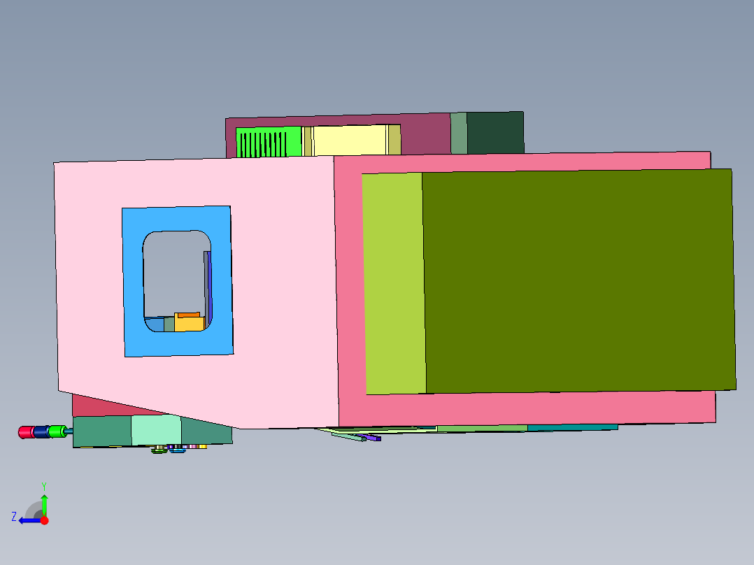 钢管热熔双工位钻孔机右视图