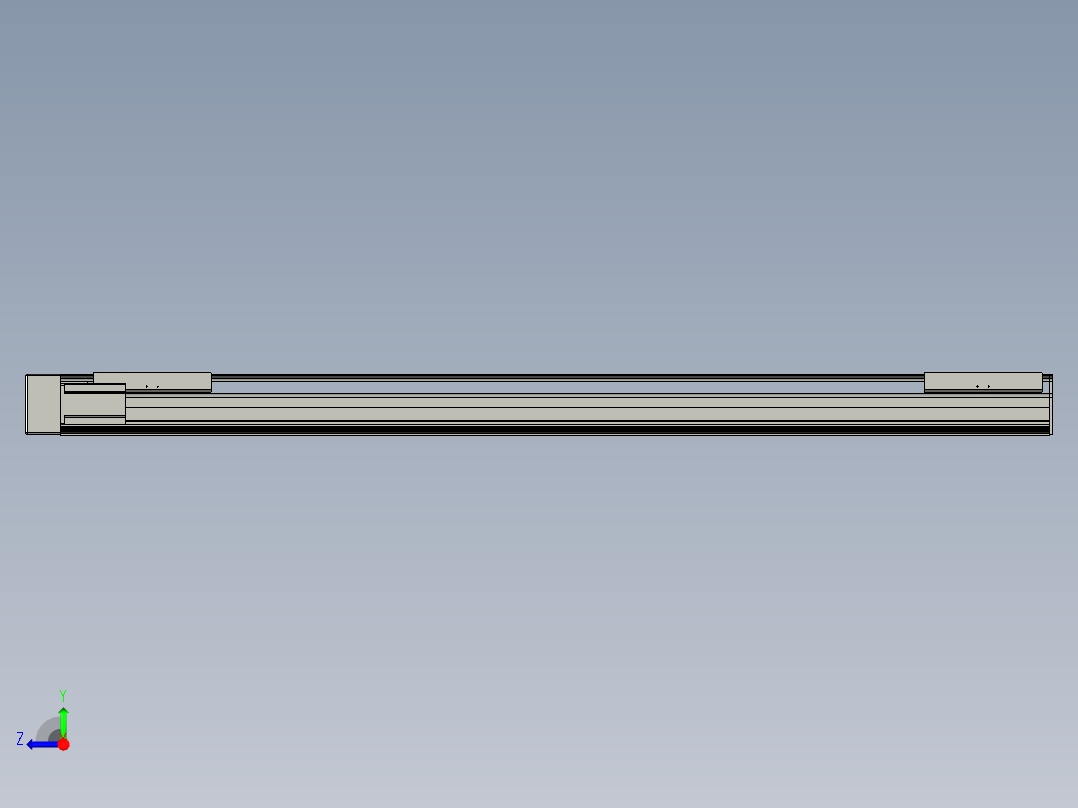 直线模组LHA21-S1600-L设计图纸右视图