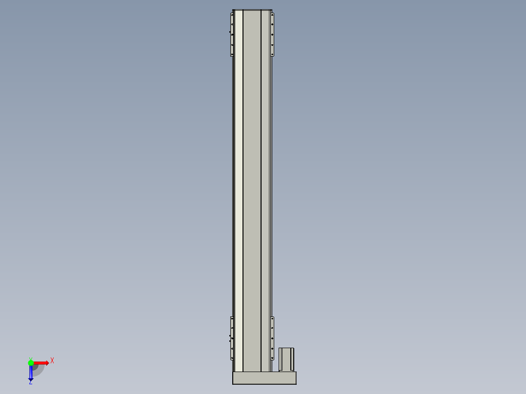 直线模组LHA21-S1600-L设计图纸俯视图