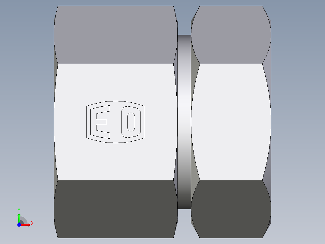 卡套式工业通用硬管接头EO_Swivel_connector_GAI42ZLM71前视图