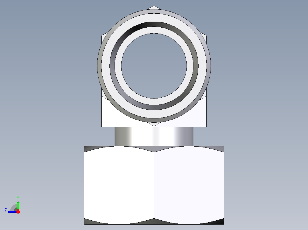 卡套式工业通用硬管接头EO_Standpipe_branch_tee_EVT18LOMD71右视图