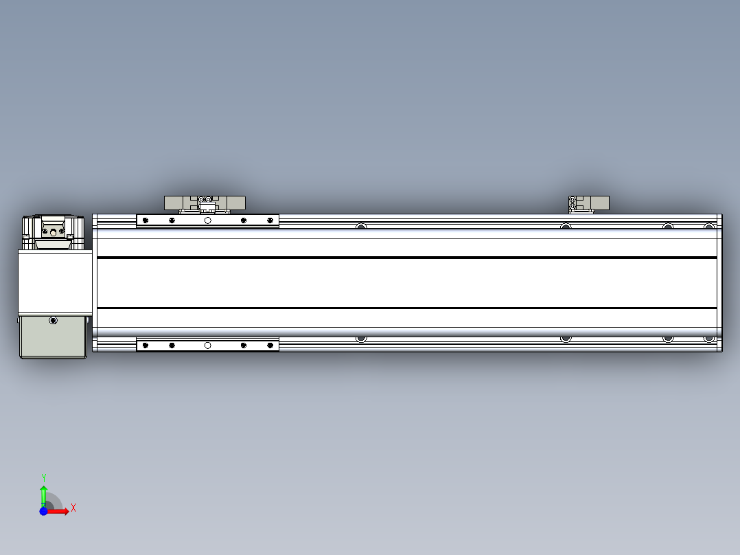 同步带滑台-半封闭B13H-L45-S350-LD-P40-D3前视图