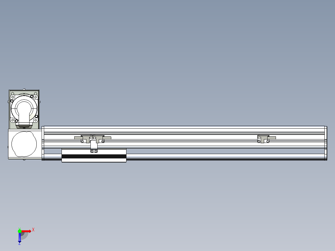 同步带滑台-半封闭B13H-L45-S350-LD-P40-D3俯视图