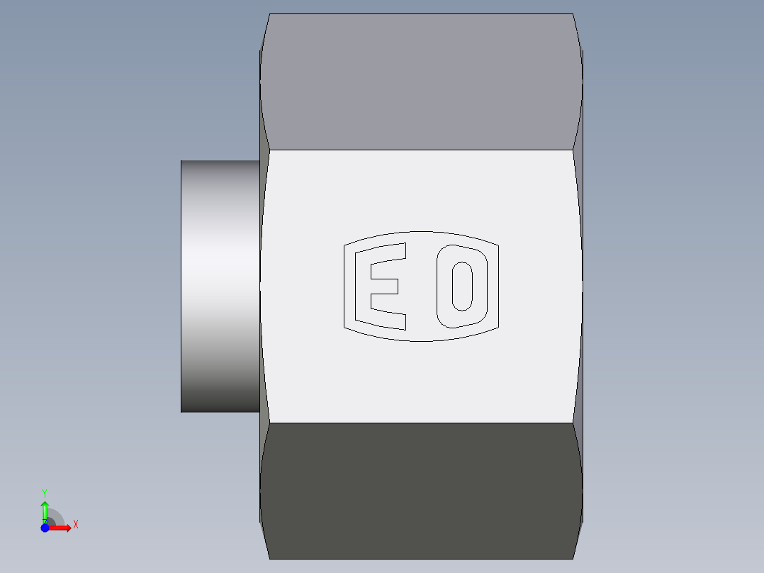 卡套式工业通用硬管接头EO_Blanking_plug_with_nut_for_cones_VKAM16SCF前视图