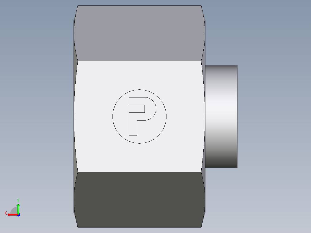 卡套式工业通用硬管接头EO_Blanking_plug_with_nut_for_cones_VKAM16SCF后视图