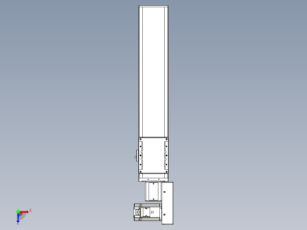 同步带全封闭直线模组TPA-HCB-105D-90-L400-MR-C-P20-N3俯视图