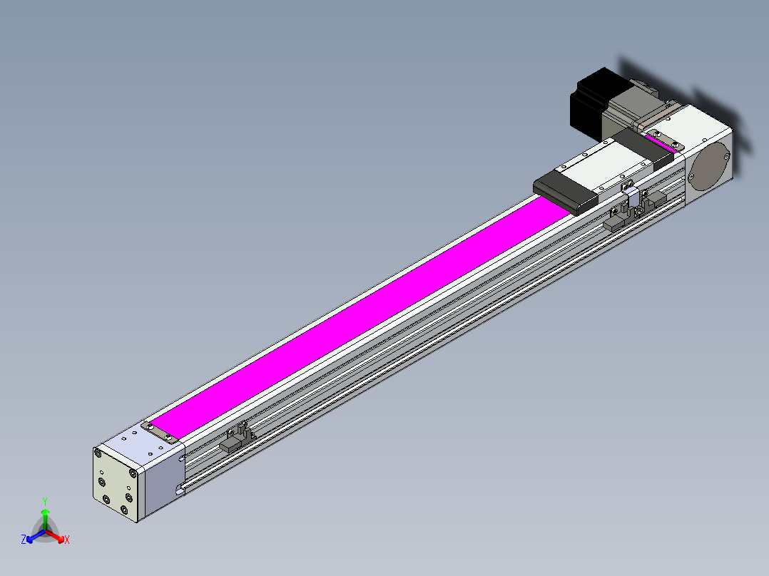同步带滑台-欧规BC6-L120-S550-L-P40-D3正等轴测图