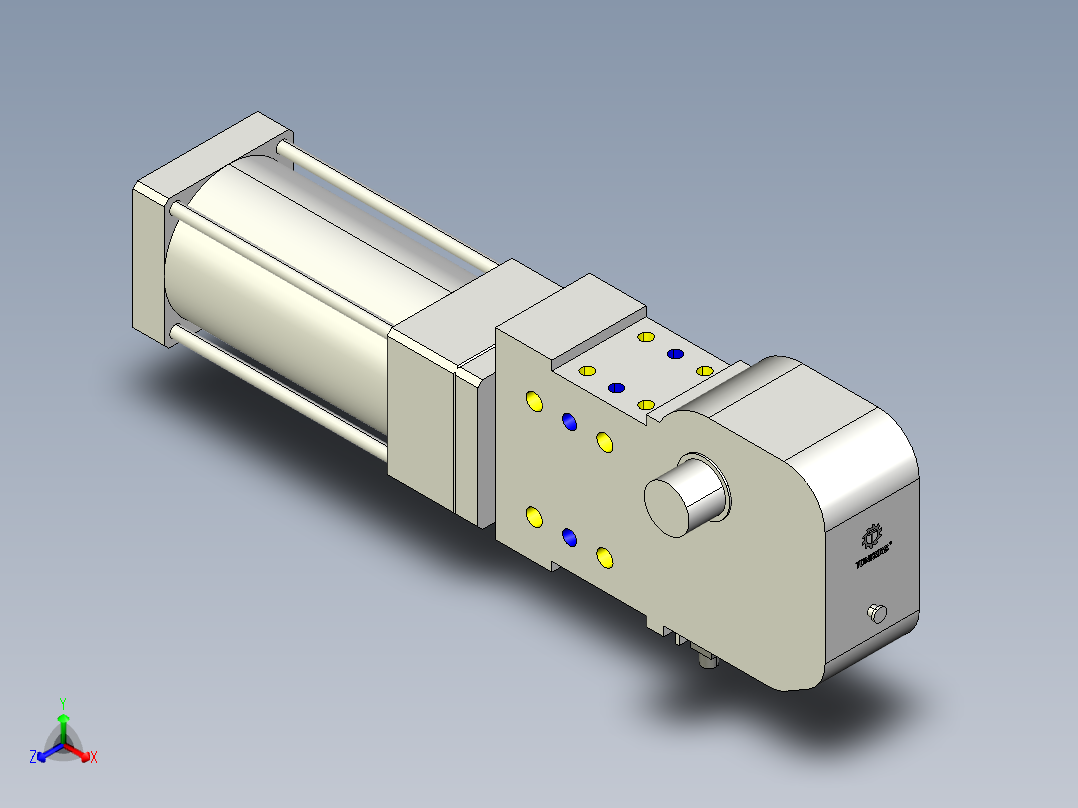 德克斯TUNKERS气缸数模KS_100_2_A00_T12_105GRAD正等轴测图
