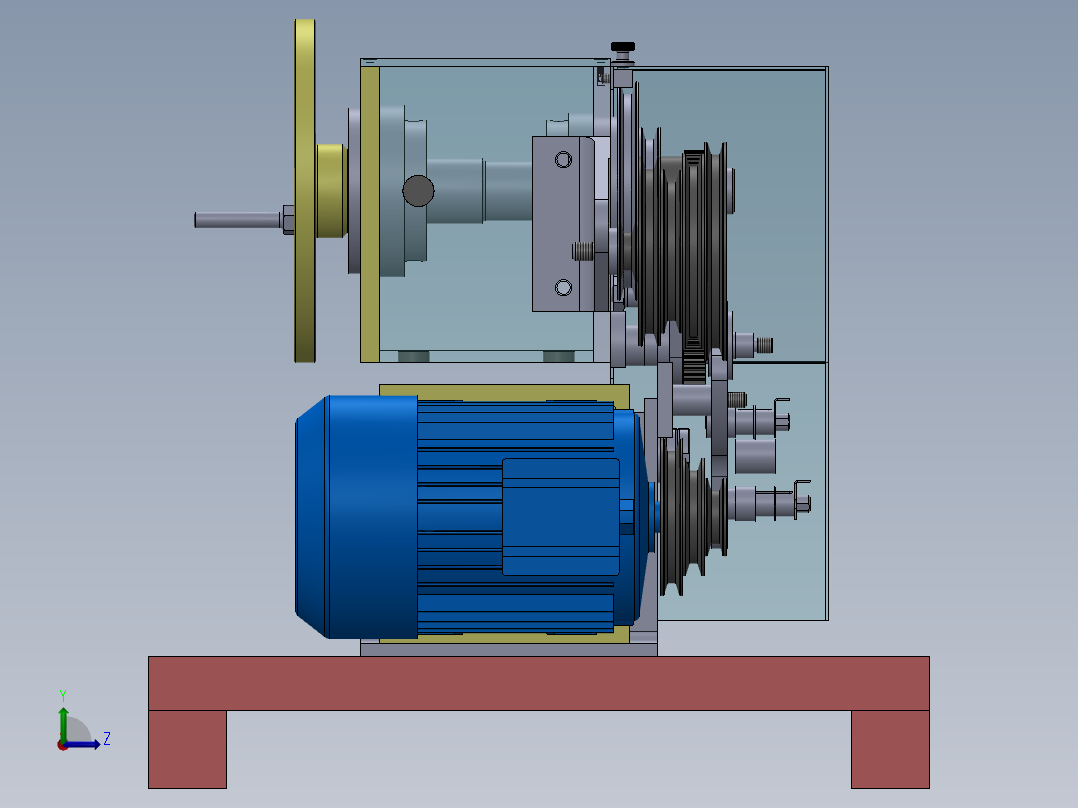 大型举重机卷绳机sw17可编辑后视图