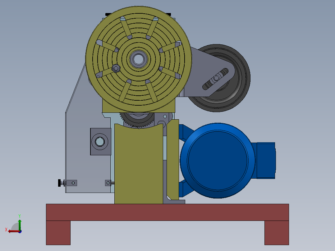 大型举重机卷绳机sw17可编辑右视图