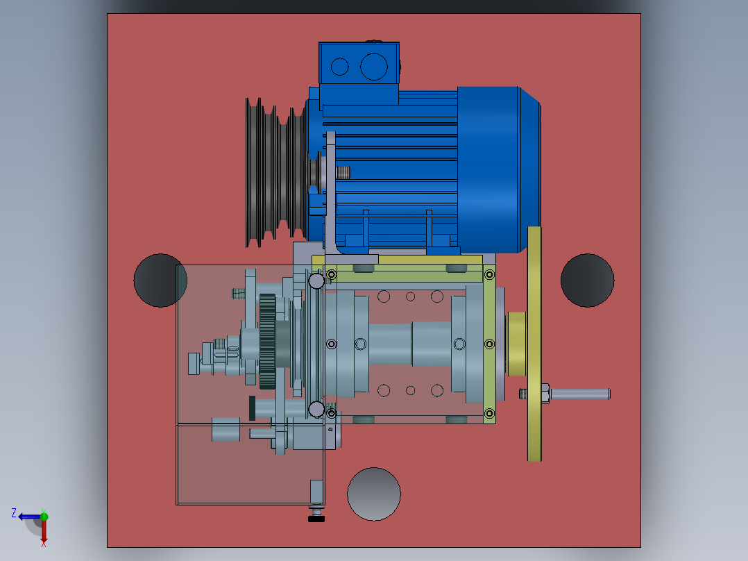 大型举重机卷绳机sw17可编辑俯视图