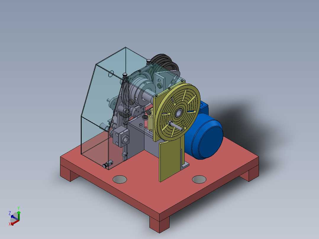 大型举重机卷绳机sw17可编辑正等轴测图