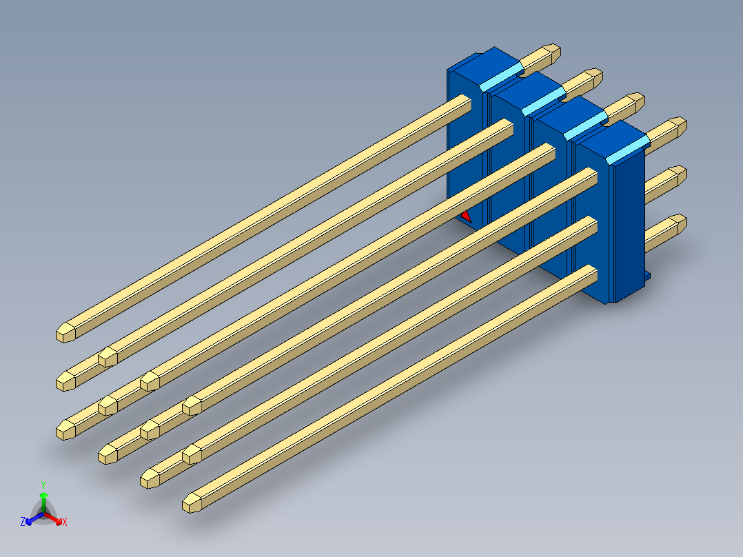彩色公头100mil（2.54mm）系列-DS1021_blue_3x04p_100mil_Type43_rev1.0