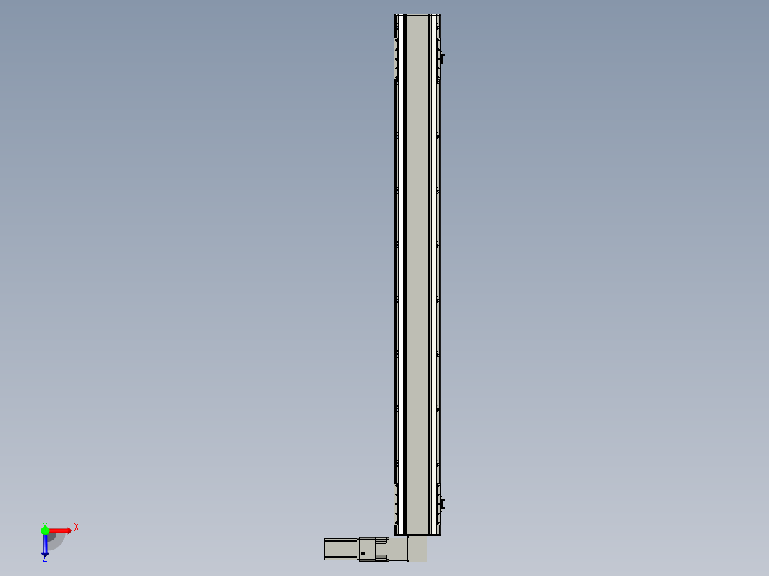 直线模组LHB17-L40-S1600-R(B)设计图纸俯视图