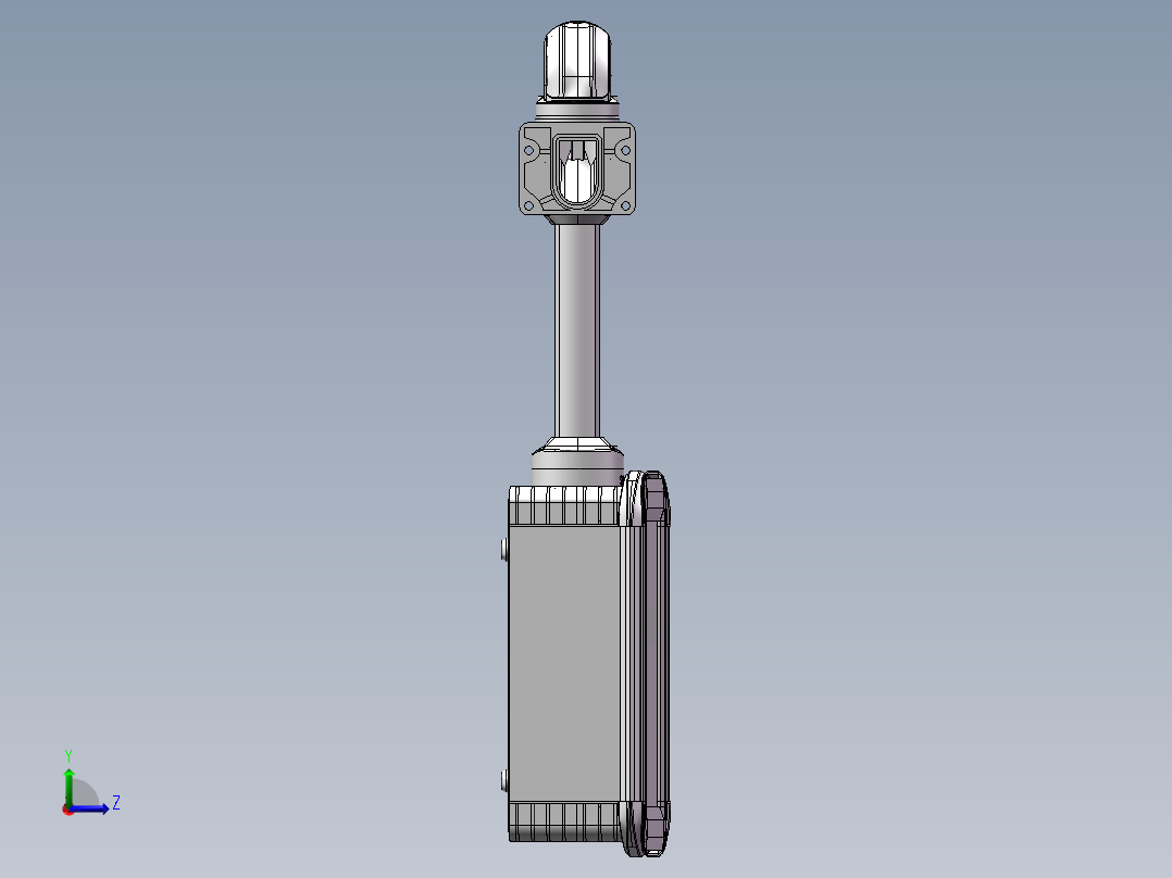 向下墙座+中间连接器+转角+箱体连接器+控制箱左视图