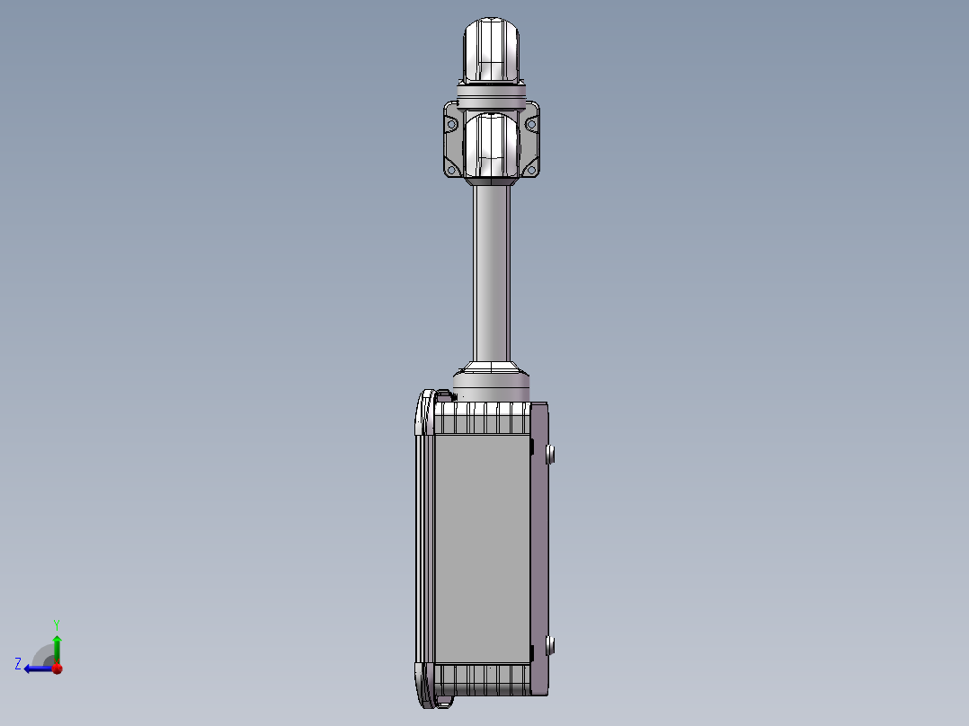 向下墙座+中间连接器+转角+箱体连接器+控制箱右视图