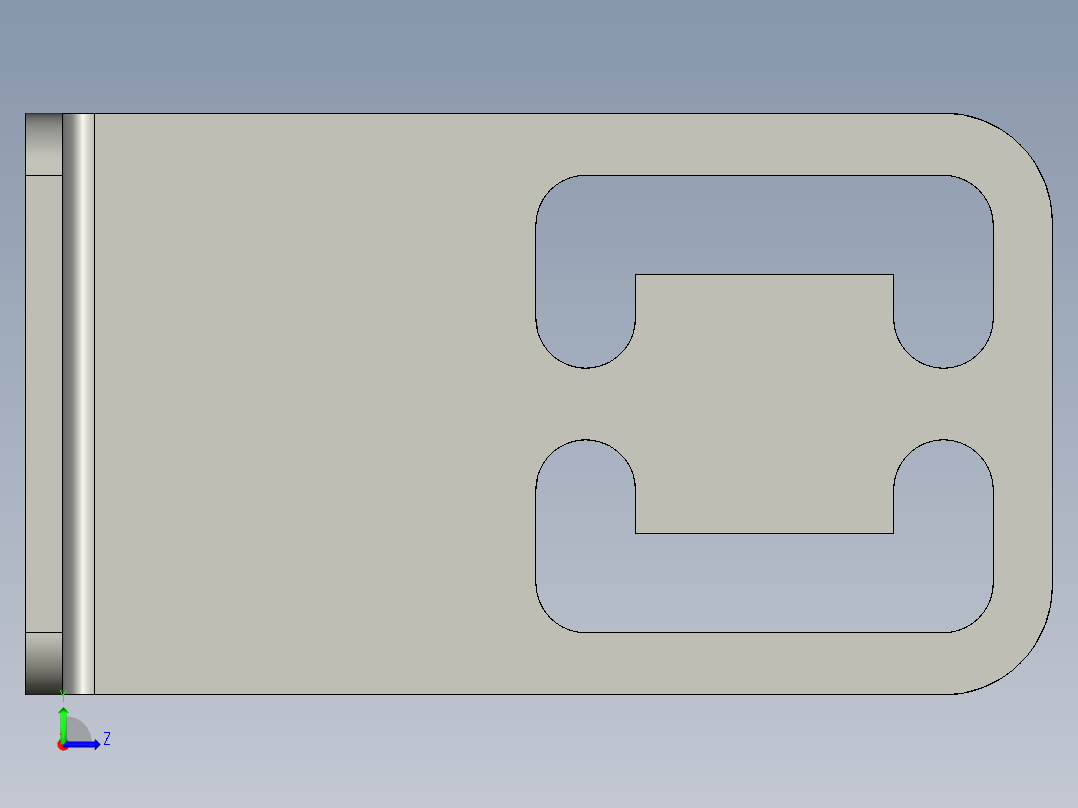 基恩士CZ-41_bracket1_kc图纸模型左视图