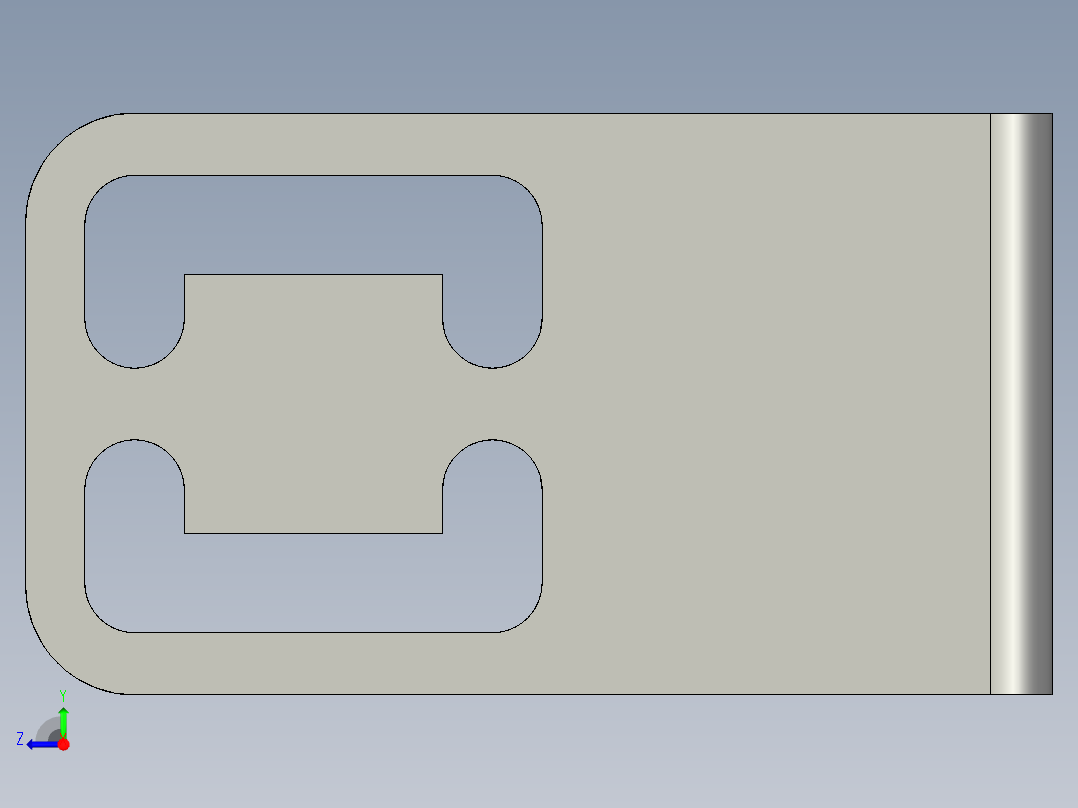 基恩士CZ-41_bracket1_kc图纸模型右视图